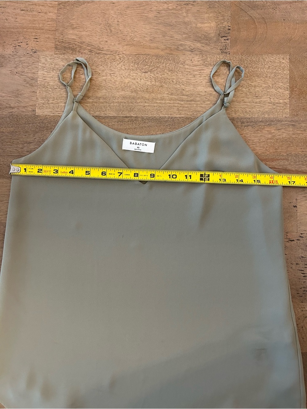 Babaton Sage Green Silk-Feel V-Neck Tank - Picture 5 of 6